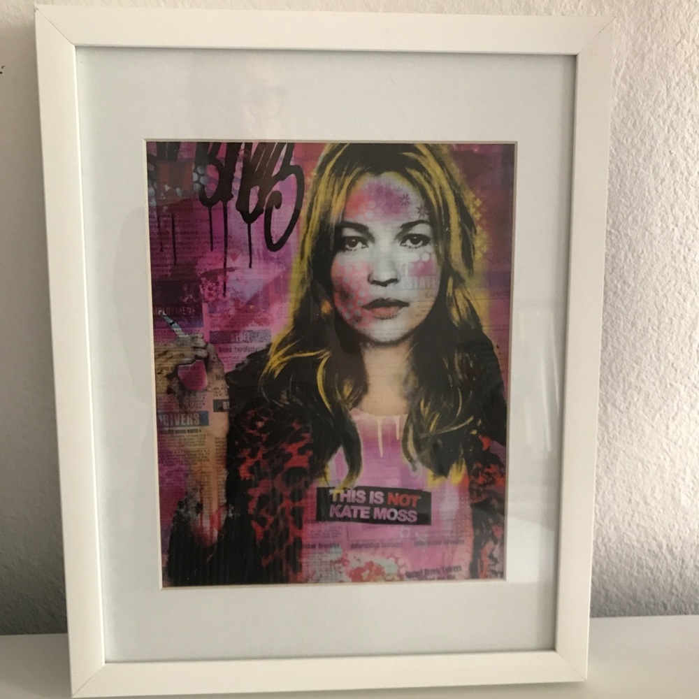 Kate Moss Artwork in Frame